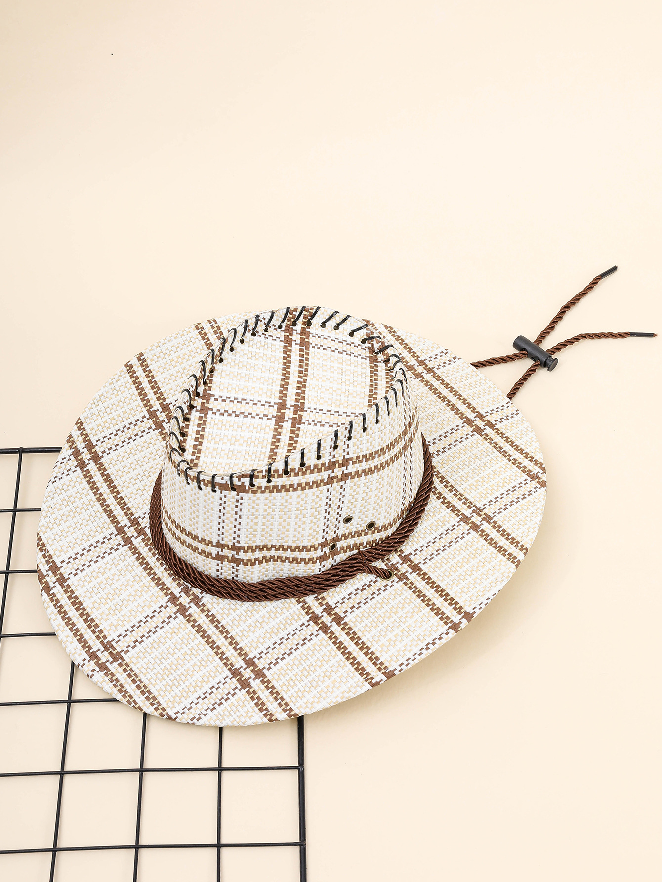 Sombrero de vaquero occidental de los nuevos hombres al aire libre viajes ocio mujeres sol-prueba sombrero de paja de imitación sombrero de pesca de verano a prueba de sol sombrero fresco