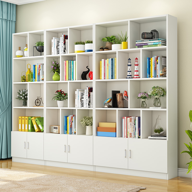 Bookshelf Bookcase Free Combination Storage Rack Household Simple Floor-Standing Children's Bookshelf Living Room Simple Storage Cabinet