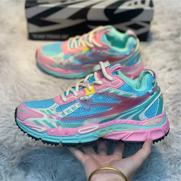 Putian shoes, cross-border OW three-arrow design, platform sneakers, chunky dad shoes, mechanical style, color-block casual sneakers, Right Ba