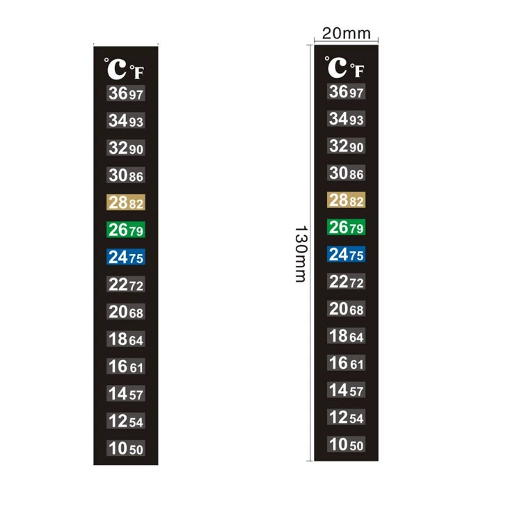 В наличии Аквариум Fish Tank Patch Термометр Полоса Чувствительная к температуре Наклейка для измерения температуры Наклейка для температуры аквариума