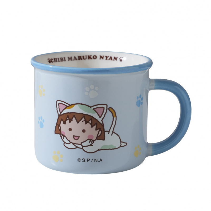 Cereza bola auténtica autorizada taza de cerámica lindo patrón de dibujos animados regalo de alto valor facial de imitación de taza de agua de esmalte doméstico