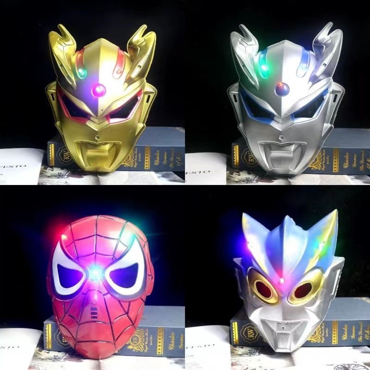 Cartoon Anime Superman Mask Ultraman Cerro Mask Puesto Atracciones Feria del templo Fuente Halloween Mask Ball