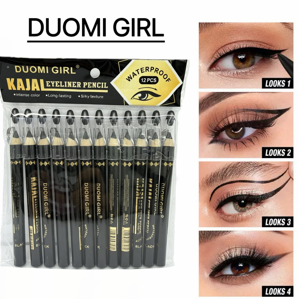 Cross-border DUOMI GIRL eyeliner, long-lasting and easy to apply, one stroke to outline, with a sharpener, waterproof and sweat-proof eyeliner