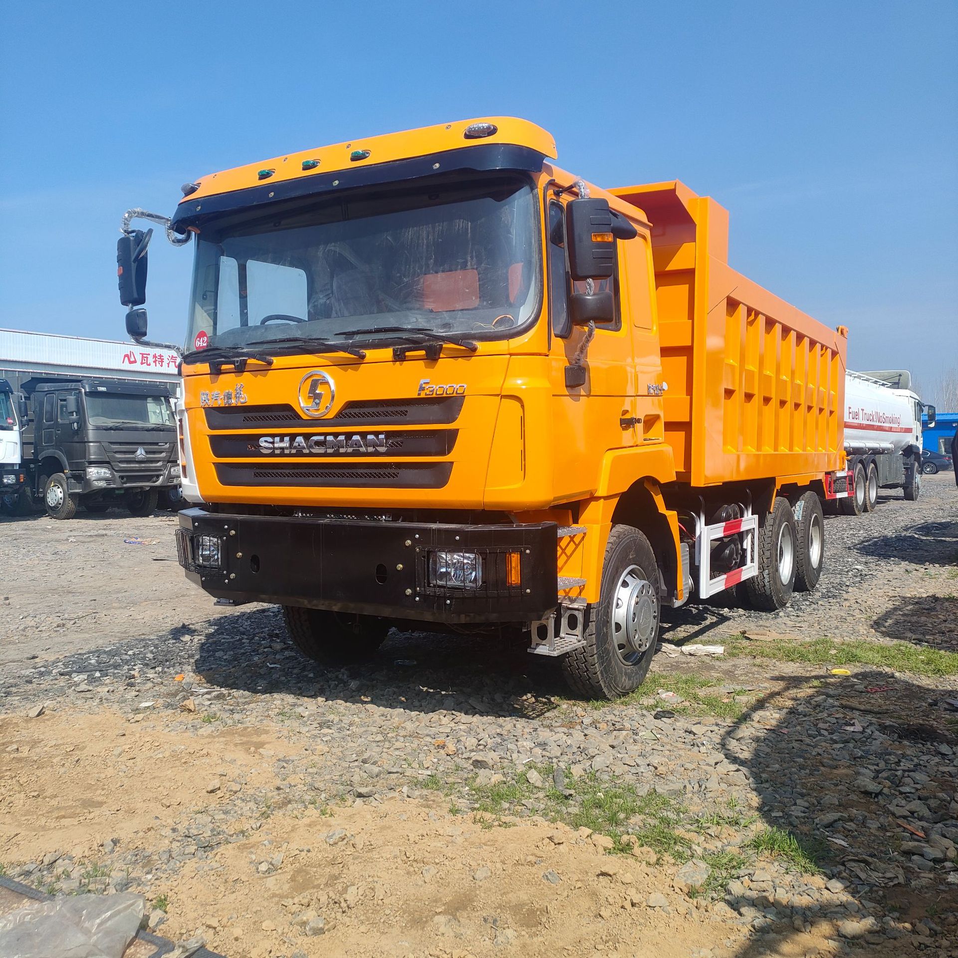 Overseas African Dump Truck, Shacman Delong F3000 Dump Truck, 6X4 Rear-Dump Dump Truck, Earthmoving Truck