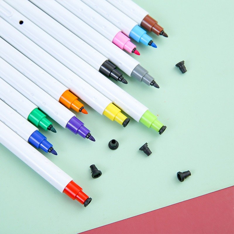 Prensa fresca pluma acuarela simple estudiante aprendizaje arte suministros acuarela pintura graffiti 12 color pluma