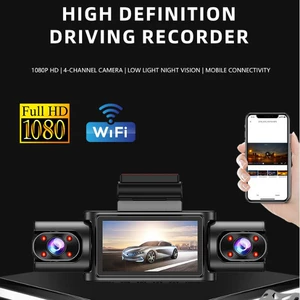 XC404 dörd kanallı videoregistrator 2026, gücləndirilmiş gecə görmə, arxa kamera