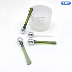 現物金属丸珠アイクリーム棒目周マッサージ美容クリーム塗布棒プラスチック墨緑クリーム導入スプーン
