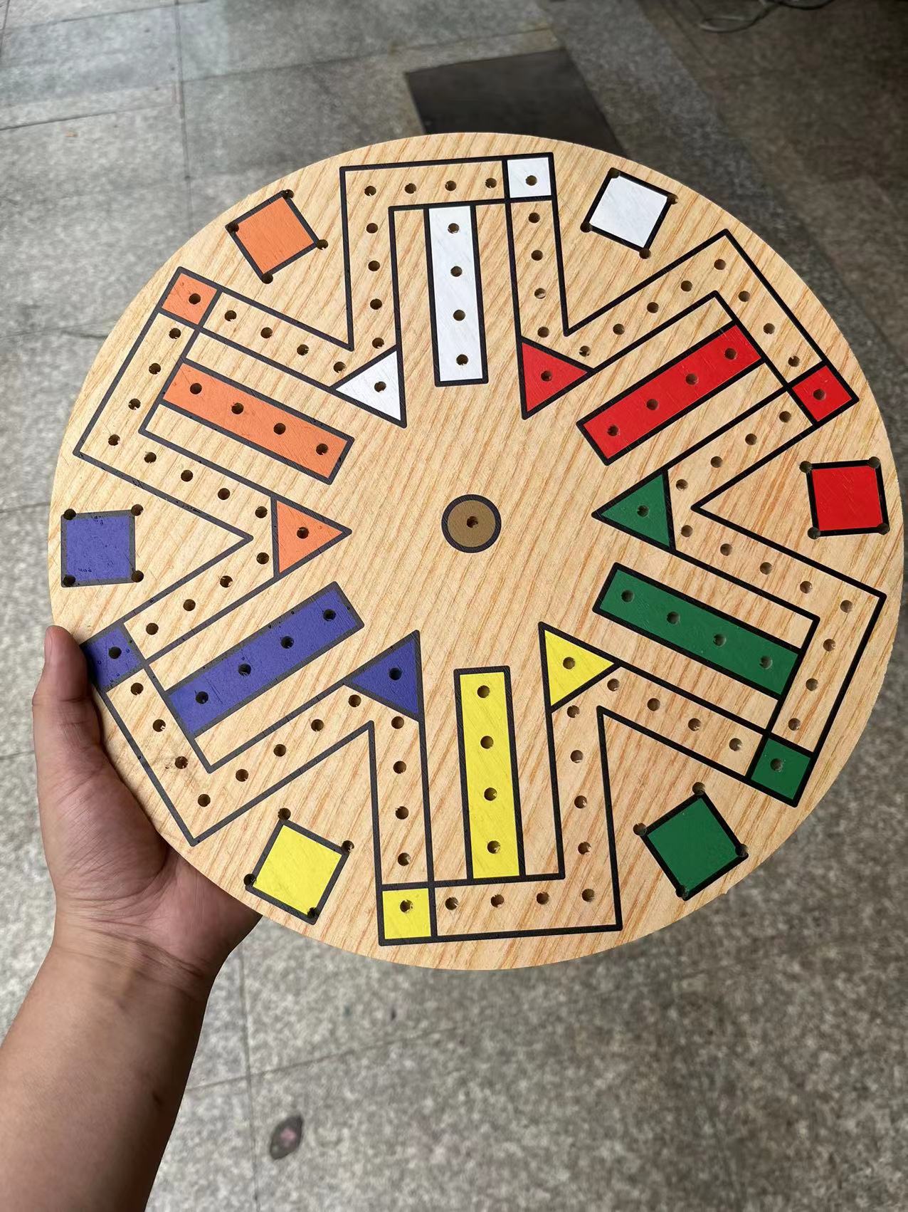 Juego de pista rápida carril rápido juego de mesa de madera Ludo madera partido juego apoyos