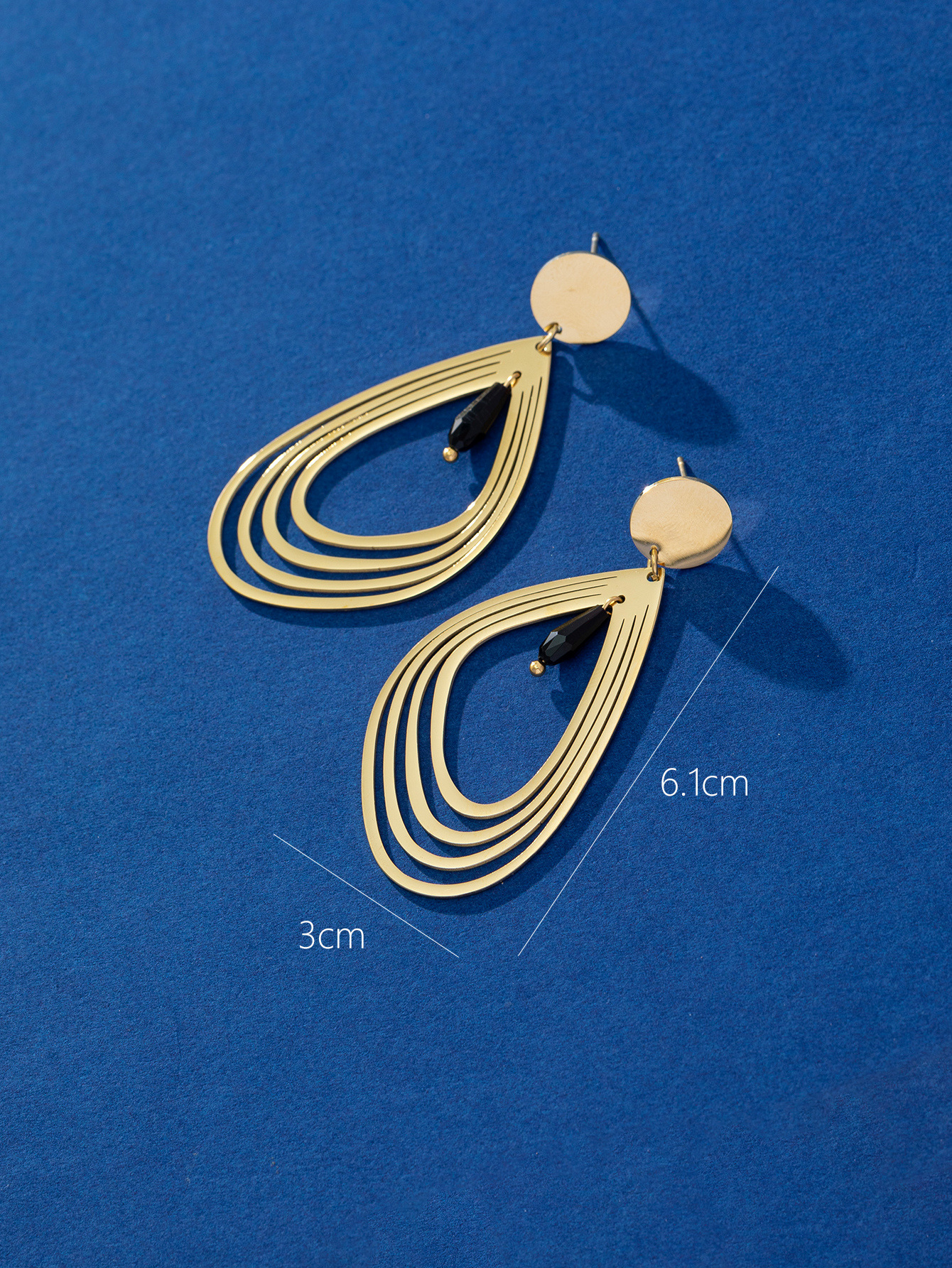 1 Pair Elegant Lady Modern Style Leaf Flower Plating 316 Stainless Steel  18K Gold Plated Drop Earrings display picture 11