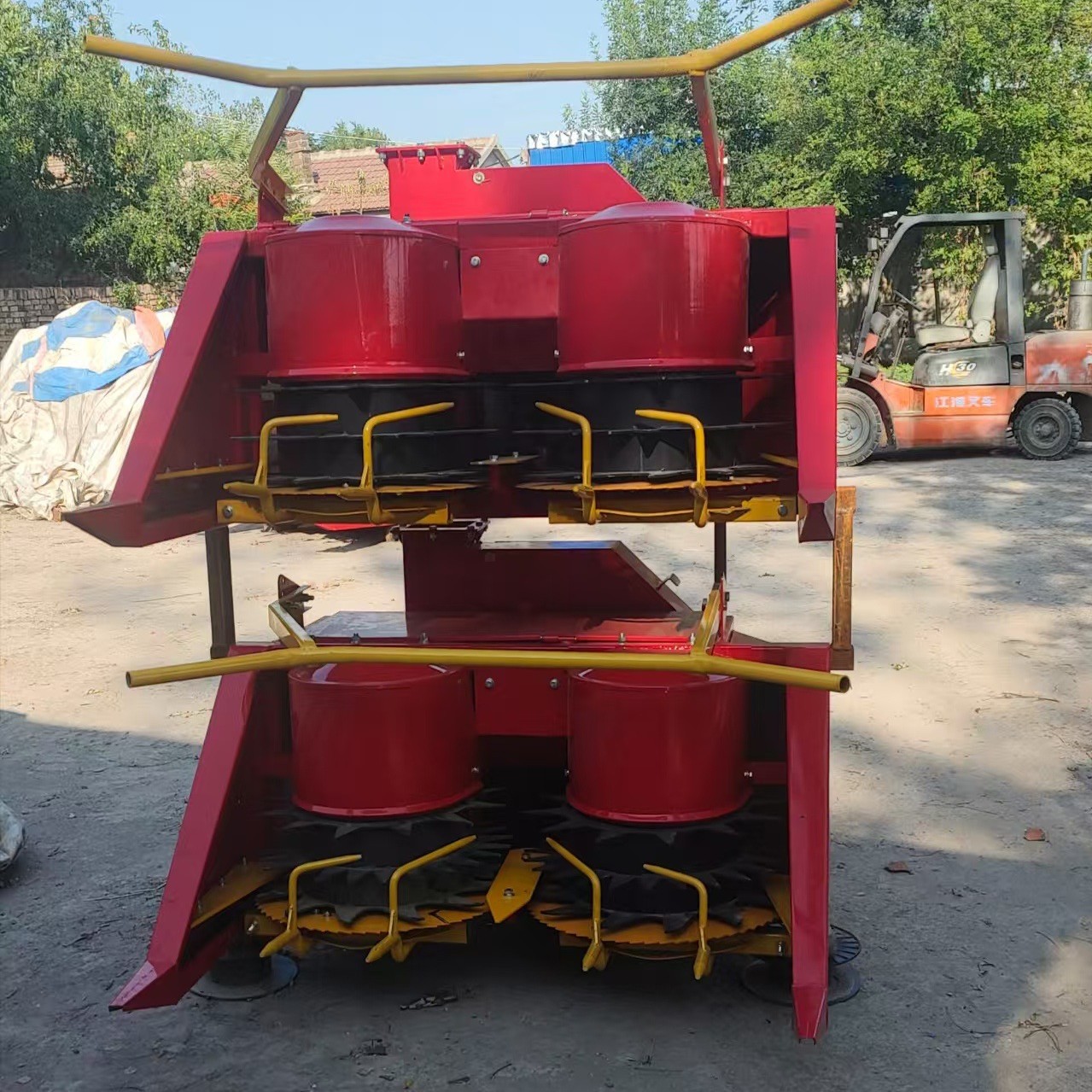 Nuevo disco de suspensión pequeño almacén verde cosechador de paja de maíz cosechador de paja verde cosechador multifuncional