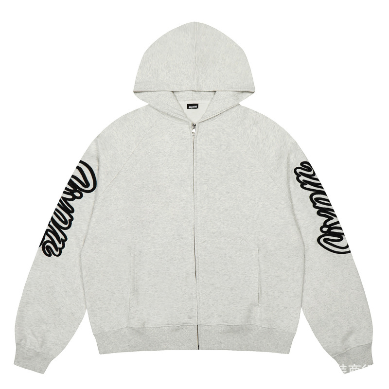 central cee同款6PM Tracksuit刺绣连帽卫衣欧美嘻哈宽松运动外套|undefined