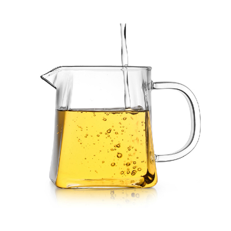 Vidrio borosilicato cuadrado justo taza hogar transparente vidrio té mariscos té fabricante grande Kung Fu juego de té taza masculina