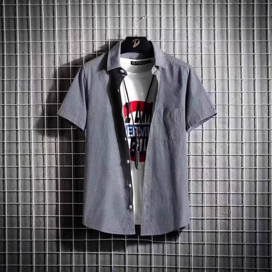 High-End Summer Thin Shirt Men's Short-Sleeved Anti-Wrinkle Business Formal Shirt Jacket Loose Korean Style Trendy Handsome