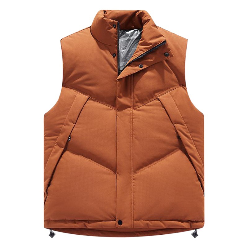 Chaleco de Hombre de Alta Gama, Moderno, de Grafeno, Cálido para Otoño e Invierno, Chaleco de Trabajo de Algodón con Plumón para Exteriores, Hecho a Medida