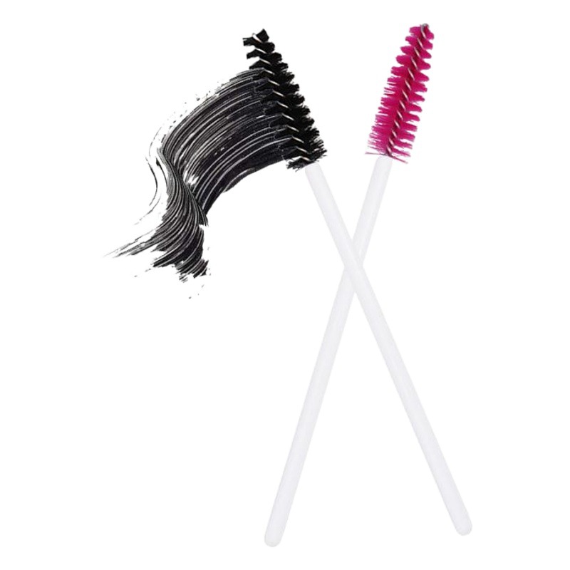 50 PCs/Pack Disposable Micro Eye Eyelash Brush Color Makeup Tool Eyelash Roll Nylon Eyelash Brush Eyebrow Comb