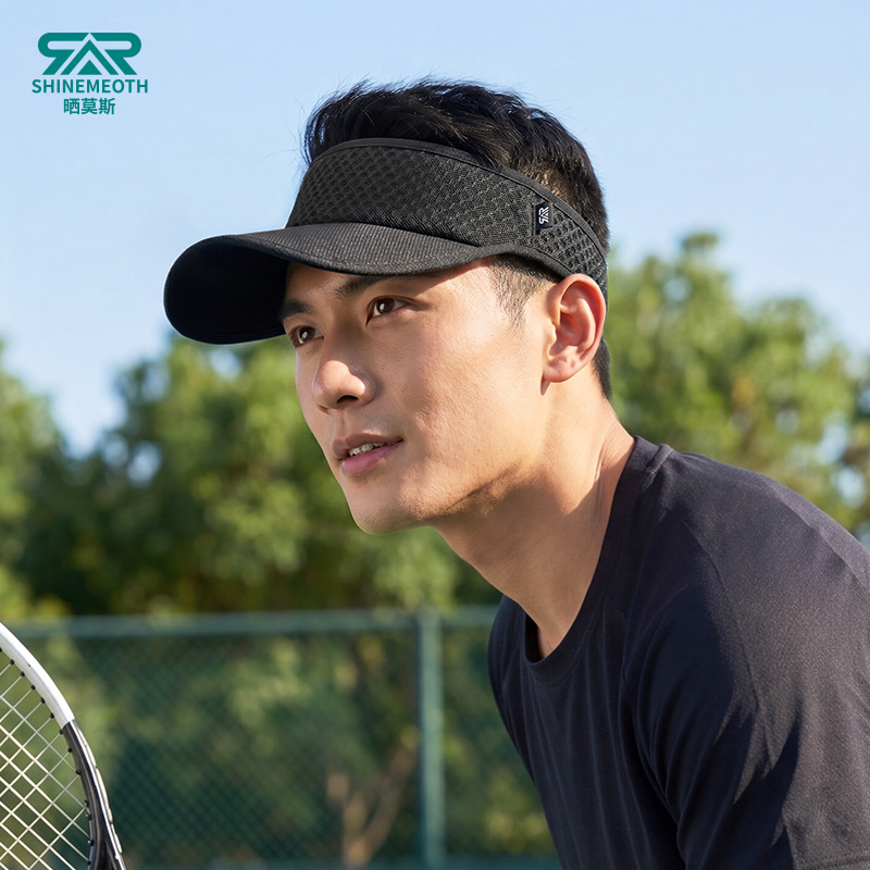 Sun Protection Visor Hat for Outdoor Sports, Breathable Quick-Dry Sweat-Absorbing Tennis Hat for Running, New Cross-Border Model