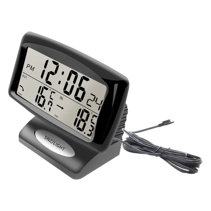Автомобильные принадлежности электронные внутренние и внешние двухтемпературные Автомобильные электронные часы Автомобильный термометр светящийся трансграничный SH-350