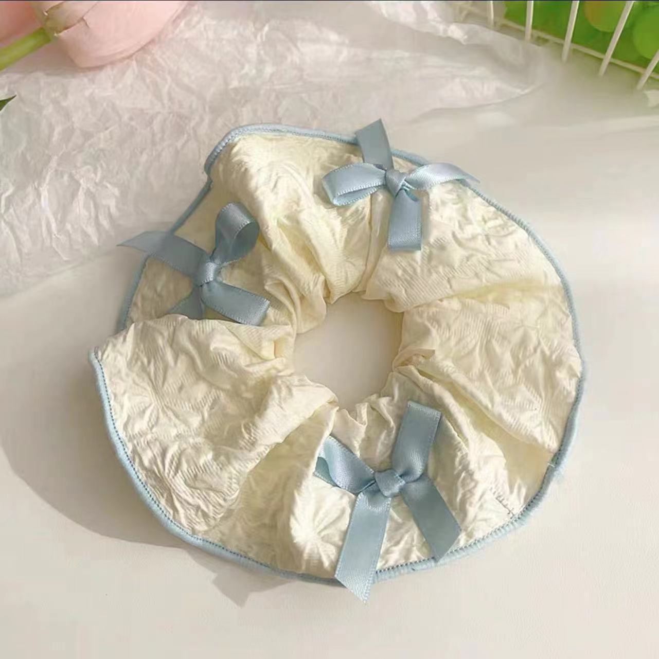 18＃蓝小香风蝴蝶结发圈