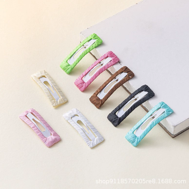 Чистая ручная имитация шелка 3 см прямоугольная фарфоровая заколка для волос мини-сломанные волосы домашнее животное bb клип собачий носу клип головной убор