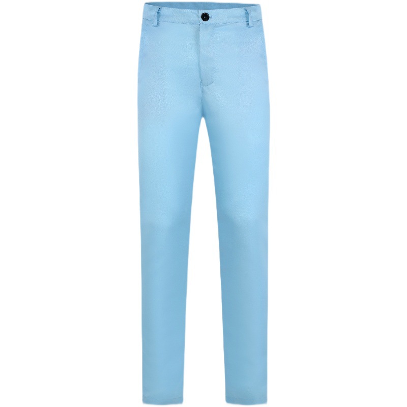 Primavera nuevos pantalones casuales sueltos rectos de los hombres de negocios primavera y otoño de los hombres de color sólido pantalones de traje casual pantalones de los hombres image 12