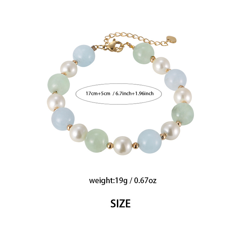 Fashion Round Pearl Beaded Bracelets 1 Piece