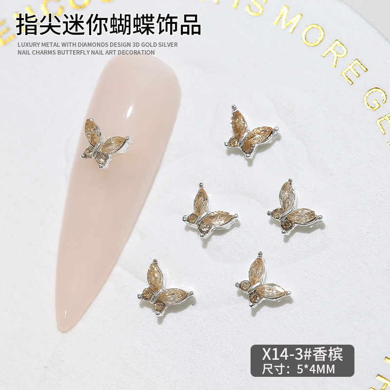 지르콘 미니 나비 [샴페인]