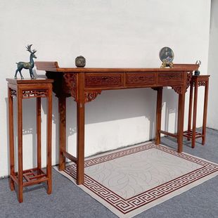 Chinese-Style Solid Wood Console Table, Elm Wood Foyer Table, Antique Base Display Table, Upturned Table