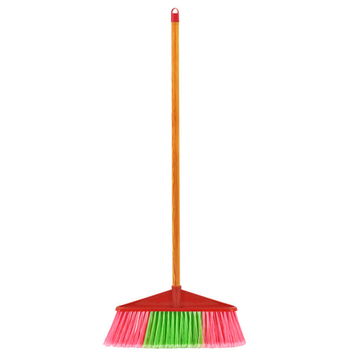 Wooden pole plastic broom hard bristles wholesale household sanitation water sweeping outdoor soft broom hair school plastic broom