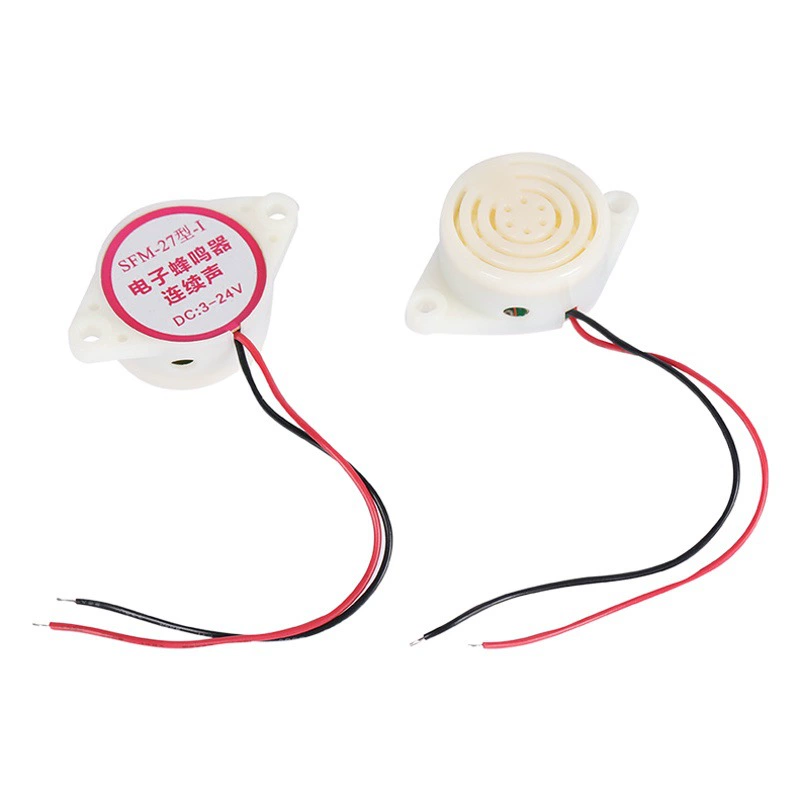 Оптовая Продажа с фабрики пьезоэлектрический активный зуммер 3015 со свинцовым белым корпусом черный корпус 3V-24V пьезоэлектрический зуммер