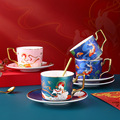 国潮轻奢咖啡杯小奢华陶瓷咖啡杯碟套装小精致家用下午茶杯子水杯