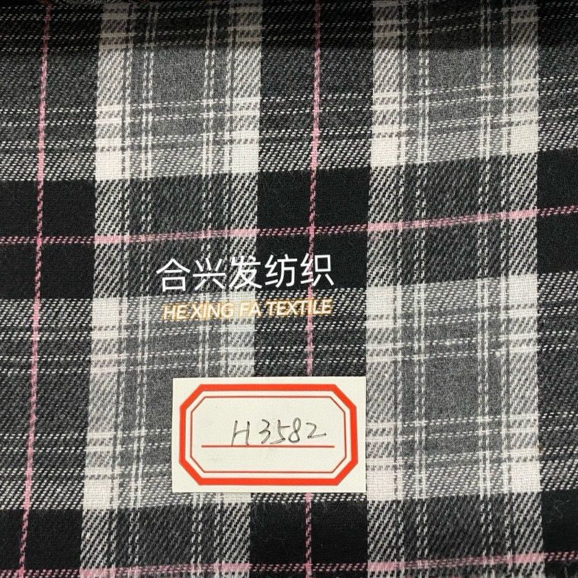 涤棉色织时尚格子布服装设计师电商男装女装童装面料现货批发
