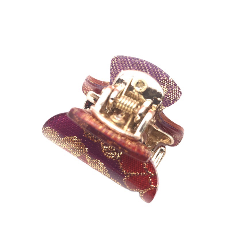 Paquete de tarjetas tamaño pequeño 4cm de acrílico de cuatro garras horquilla clip de agarre del pelo dos yuanes tienda de accesorios para el cabello accesorios para la cabeza de suministro