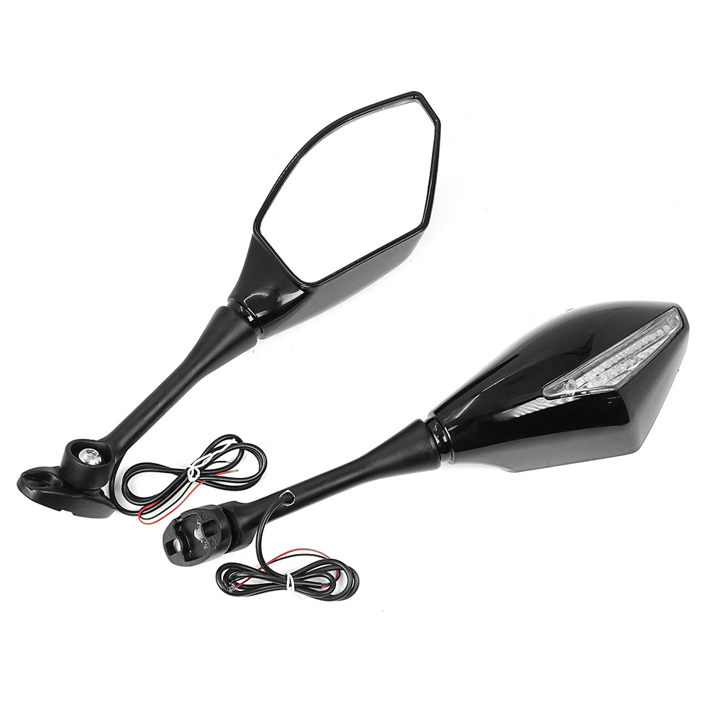 New sports car mirror mirror with light large displacement sports car rearview mirror motorcycle modified rearview mirror 217