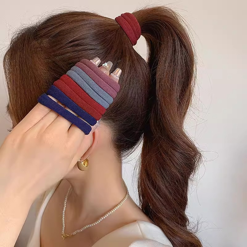 Banda de pelo grueso elástico de las mujeres cuerda de pelo lazo banda de goma del pelo