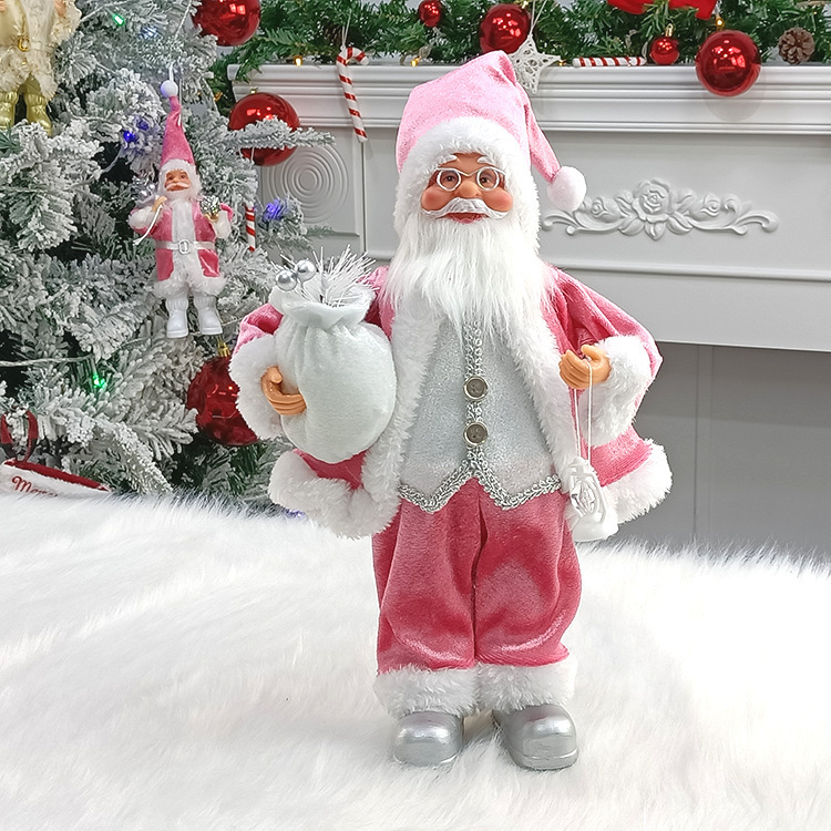 クロスボーダー新型クリスマス老人公仔家庭装飾品布芸人形置物店のショーウインドーに立っている人形|undefined