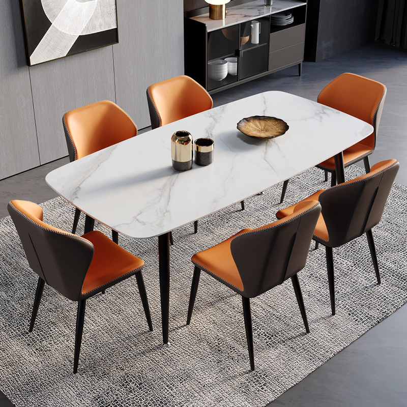 Silla de comedor con respaldo de estilo nórdico moderno y simple, taburete con respaldo para el hogar italiano, mesa y silla de comedor informal de lujo ligero, silla de hotel