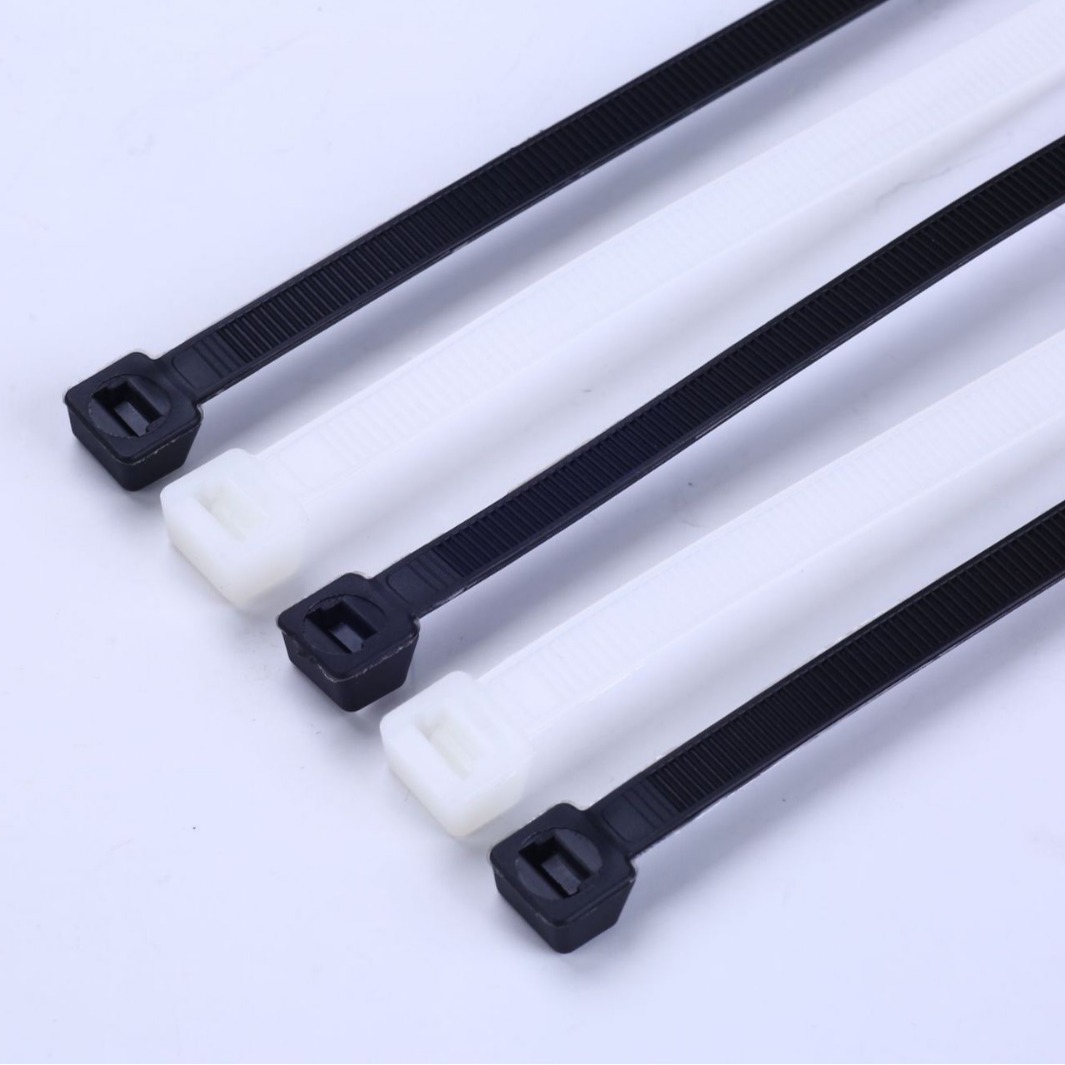 温州厂家批发尼龙自锁扎带4*150mm500条束线带黑色白色防拆捆绑带