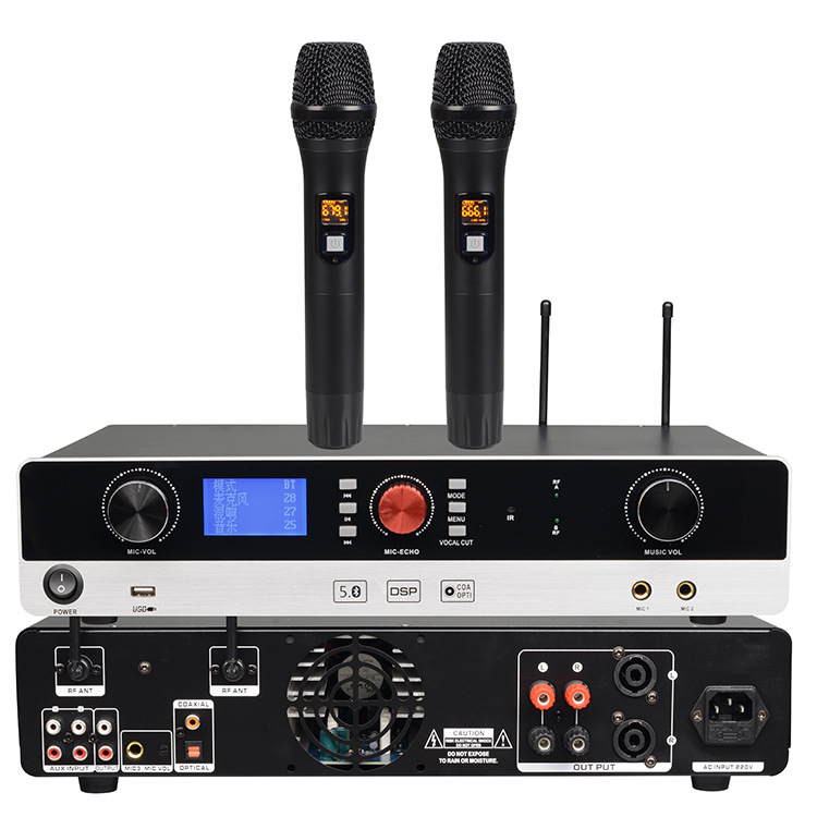 3 - en - 1 amplificador de potencia inteligente de alta potencia multifunción todo en uno dispositivo de efectos de micrófono inalámbrico conjunto de sonido hifi