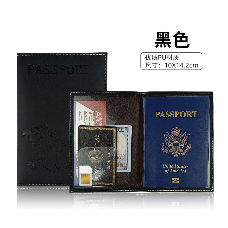 Funda protectora de pasaporte de cuero de 11 colores de punto transfronterizo PU Cubierta de pasaporte que cambia de color de piel Bolsa de pasaporte de certificado