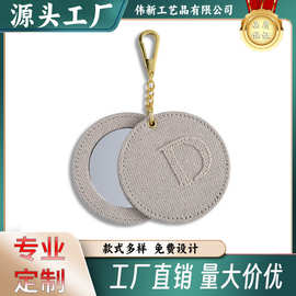 厂家直销旋转麻布化妆镜 同款 可加logo 礼品促销化妆镜制作