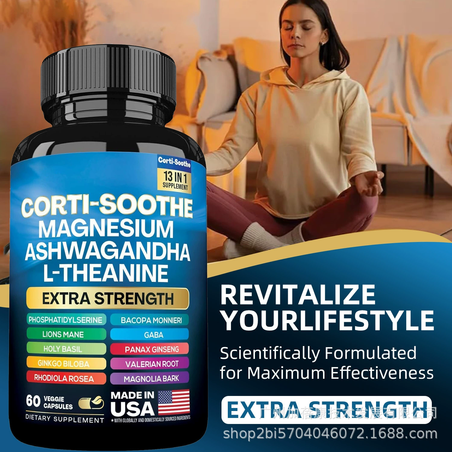 Горячая продажа 60 капсул глицината магния Magnesium capsules Источник Производитель поддерживает O EM