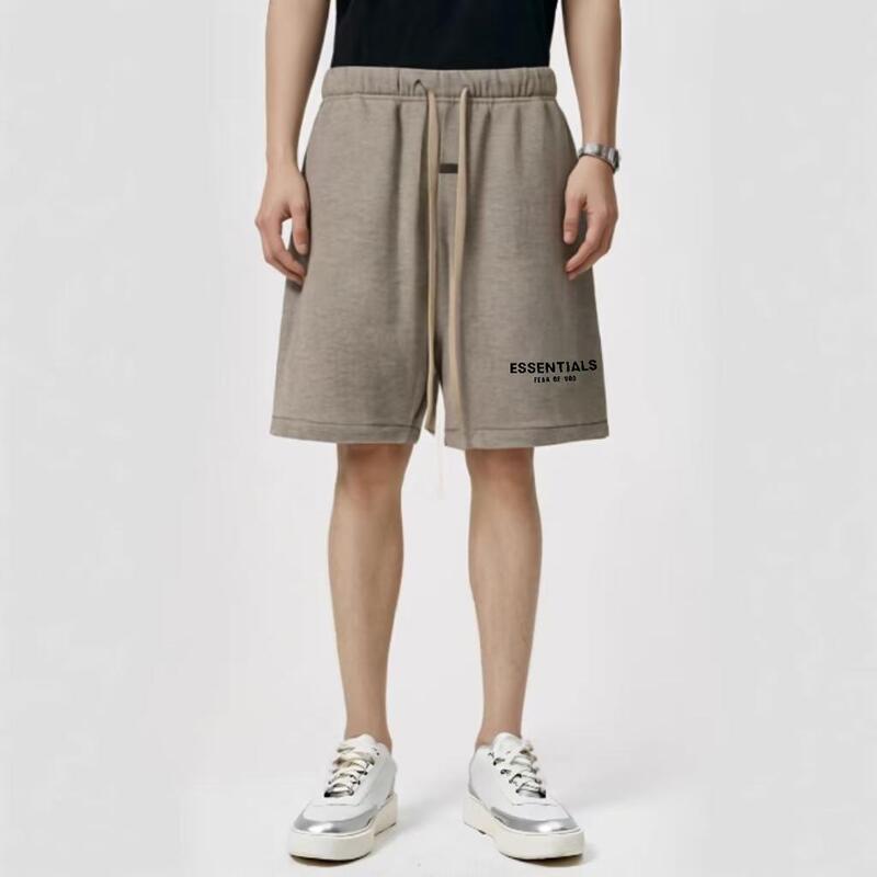 Fog Multi-Line Summer Loose Shorts for Men and Women Heavyweight Pure Cotton Five-Point Pants Sports Fitness Trend