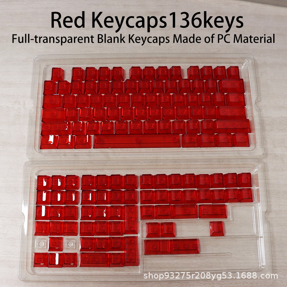 PC 투명 키캡 소재 136키 무각 DIY 커스텀 키보드 키캡