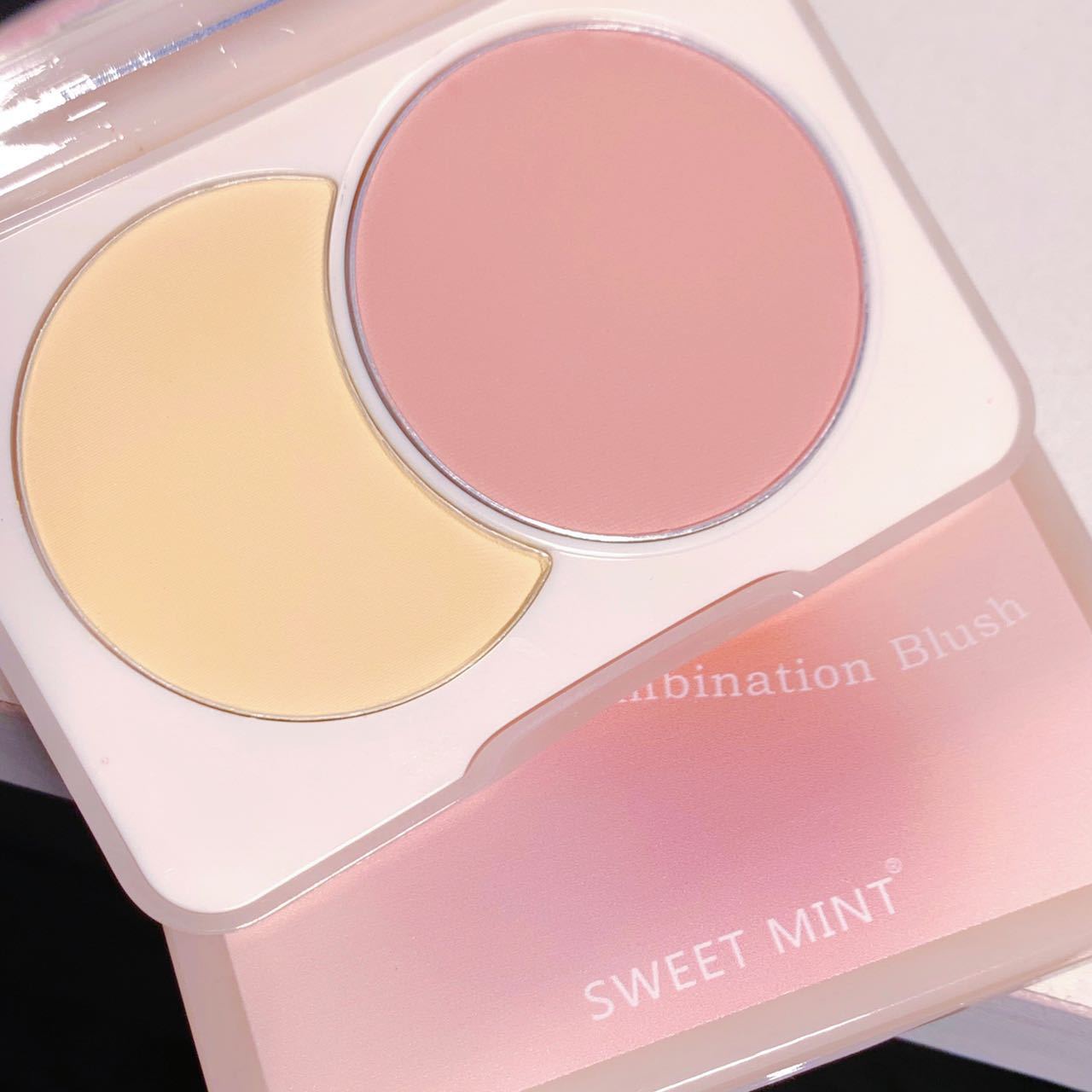 SWEET MINT two-color blush for female beginners, student, affordable, high-end look, contouring, matte, purple and blue cheeks undefined