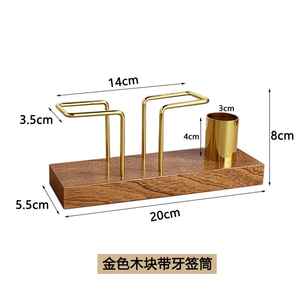 Red shadow wooden tissue rack with dental visa cylinder