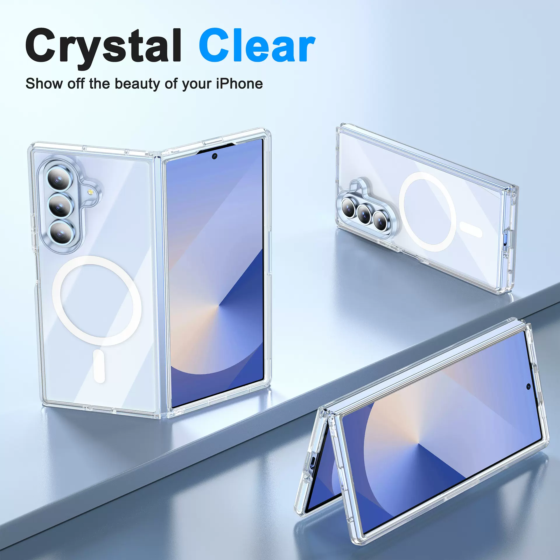 三星zfold7手机壳磁吸透明壳拜耳抗黄2.0厚亚克力适用三星手机壳