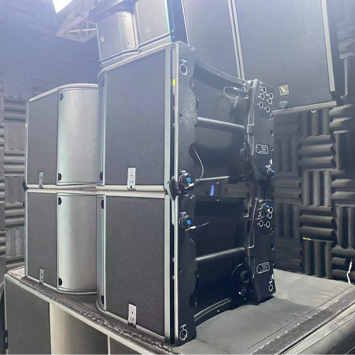 K3 doble de 12 pulgadas de dos frecuencias altavoz de matriz de línea profesional cuadrado fuera del sitio altavoz equipo de rendimiento de etapa de audio traje