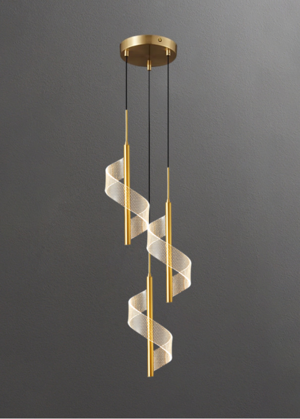 T1119 - cobre de tres extremos D15 * H40cm / cable de suspensión de 1,6 m