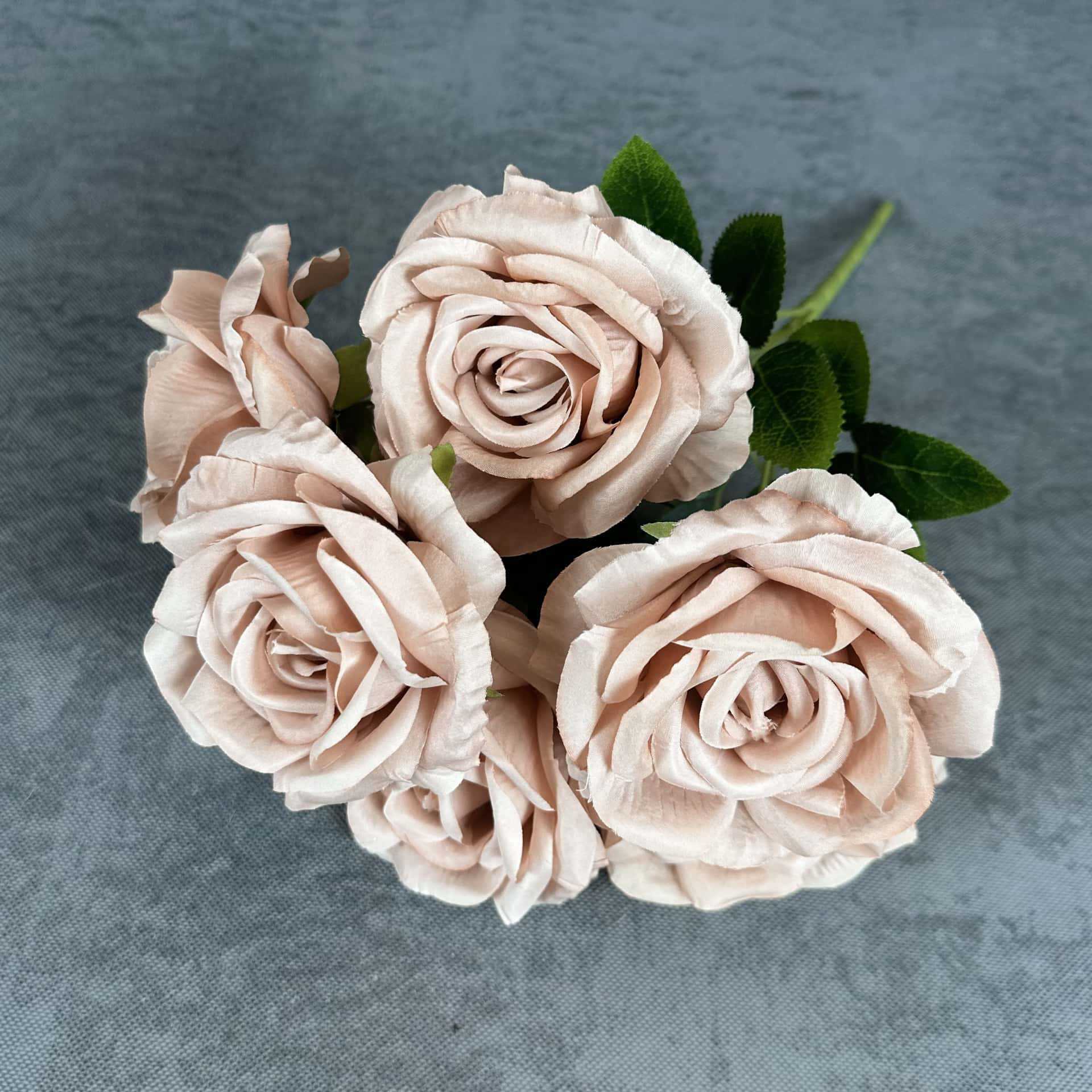 Flor simulada 7 mandos grandes rosas decoración de la escena de la boda decoración del hogar flor de seda hecha a mano decoración de flores falsas al por mayor