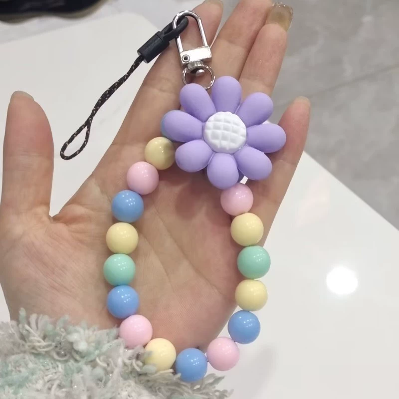 Короткий браслет, мобильный телефон, креативный ремешок, цепочка handmade, кулон, телефон, цветочный